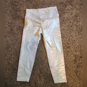 Zyia leggings shimmery white 14-16